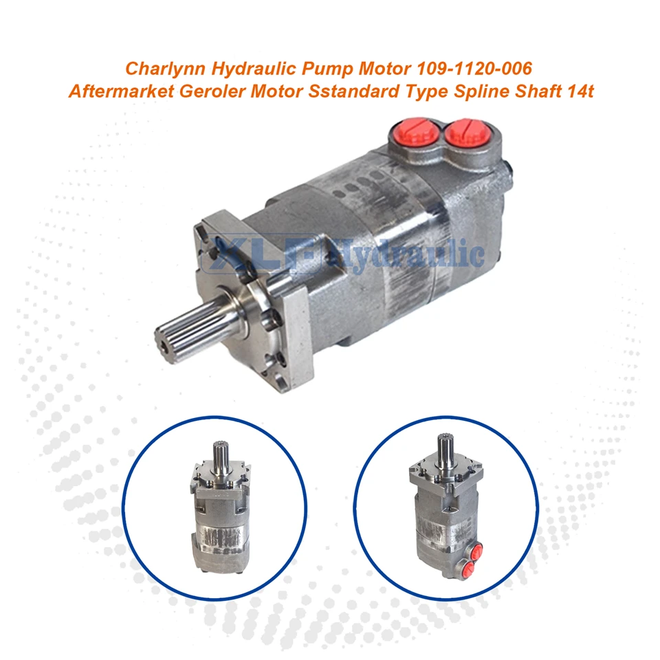 Geroler hydraulische pompmotor - Charlynn 109-1120-006 Aftermarket 14t Spline-as standaardtype