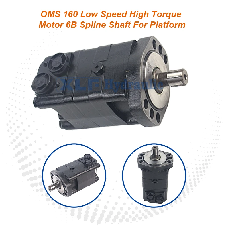 OMS 160 Motor met laag toerental en hoog koppel - ISO 6B Spline-as voor industrieel platform